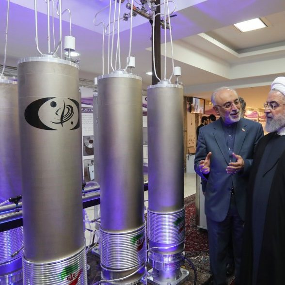 Iranian President Rouhani reviewing centrifuges: Iran is now saying it will cease adhering to any of the JCPOA nuclear deal restrictions on enrichment.  
