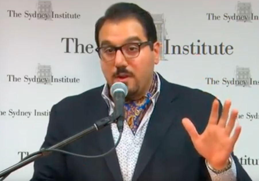 Behnam ben Taleblu speaking at the Sydney Institute.