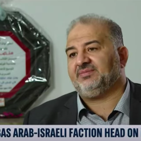Mansour Abbas, head of the Arab Israeli Islamist Ra'am party, a key component of Israel's new government (screenshot)