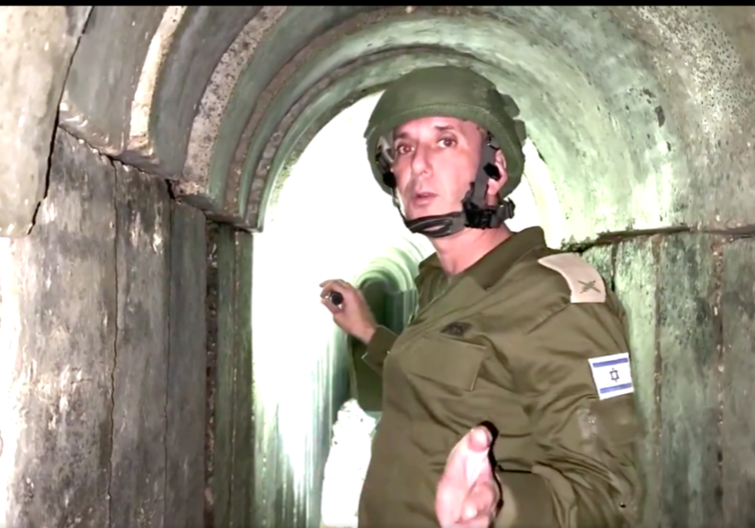 Tunnel under Al-Shifa Hospital (image: screenshot)