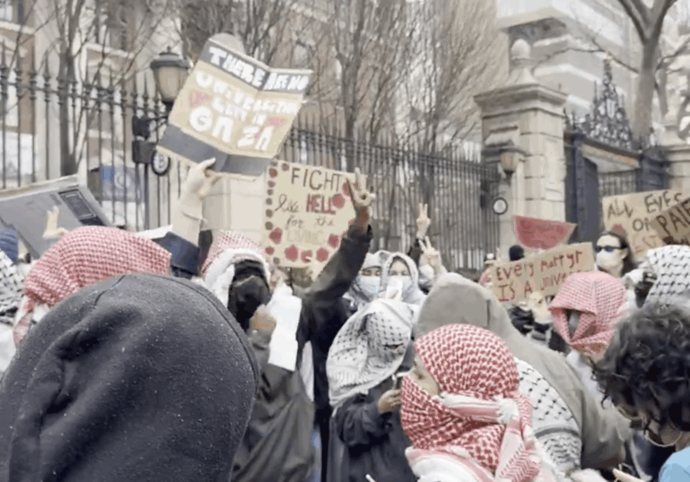 Students who spread antisemitic anti-Zionism on university campuses may have learned their hatred in secondary or even primary school (Image: Screenshot/ X)