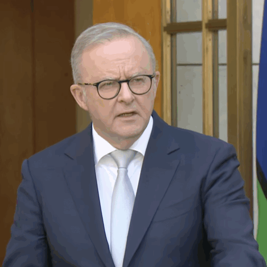 Prime Minister Anthony Albanese addresses the media on steps to combat antisemitism (Image: screenshot)