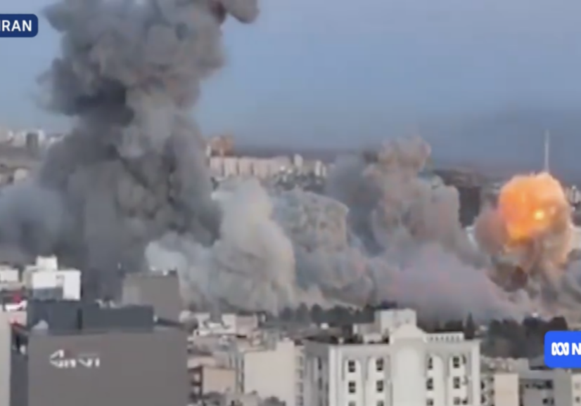 Explosions in Teheran (Image: ABC screenshot)