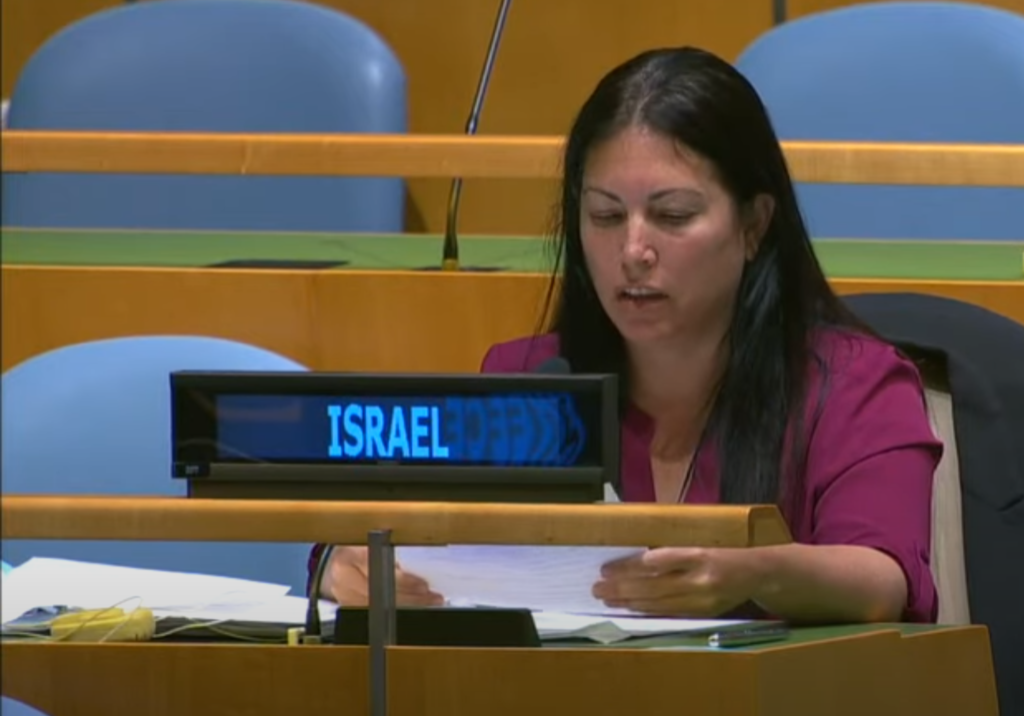 Israel's representative at the UN ECOSOC this week.