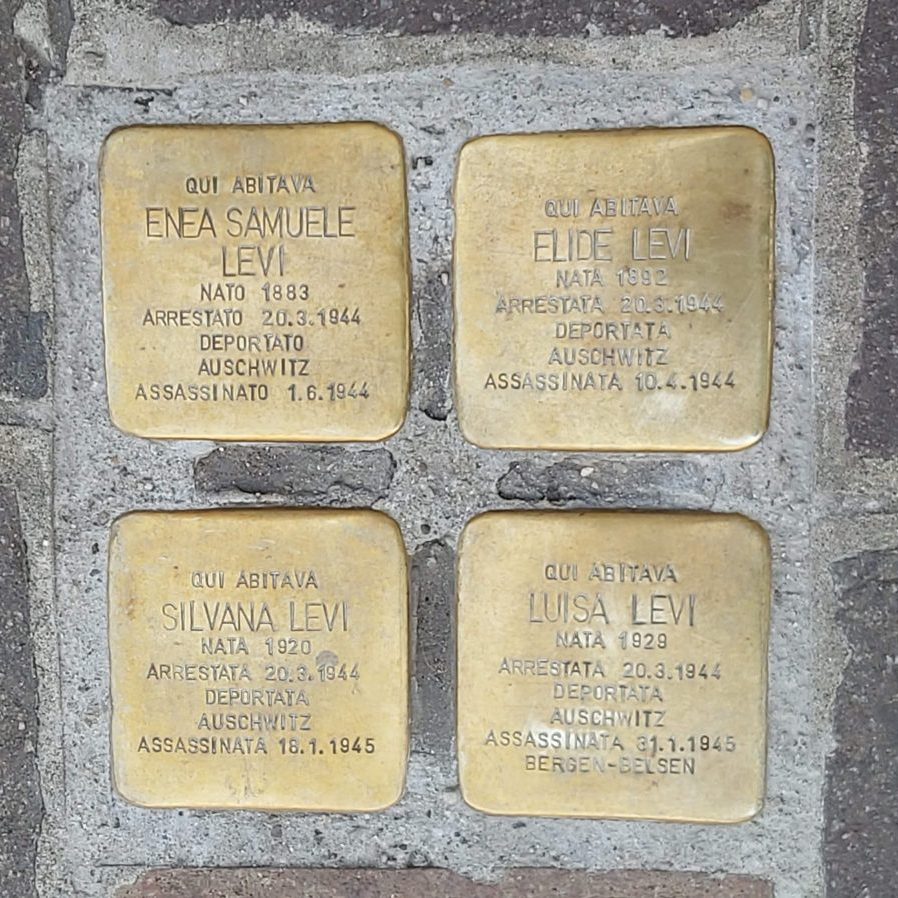 A Stolpersteine (“Stumbling Stone”) memorial for Holocaust victims in Mantua, Italy (Image: Wikimedia Commons)