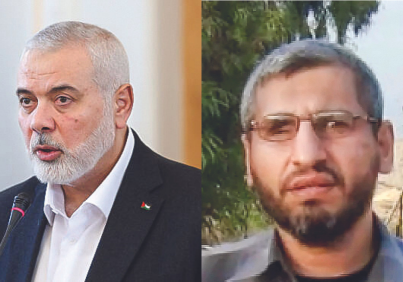 Running out of living leaders: Hamas political head Ismail Haniyeh (left), and military commander Mohammed Deif, both killed in July (Image: X/ Twitter)