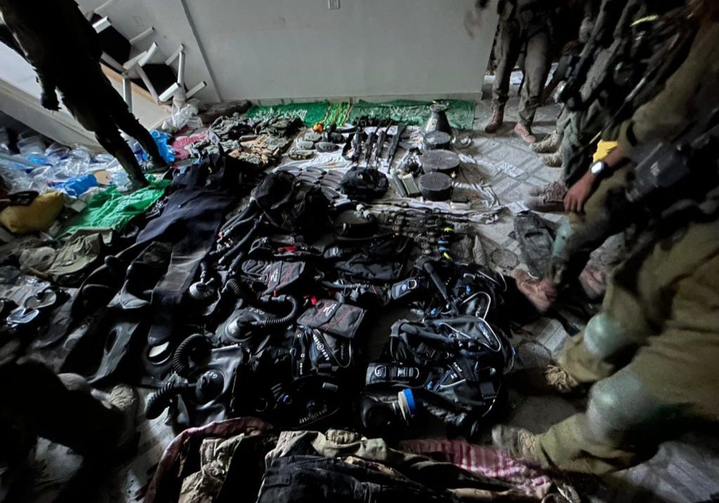 Arms and military equipment recovered from Gaza homes (Image: IDF)