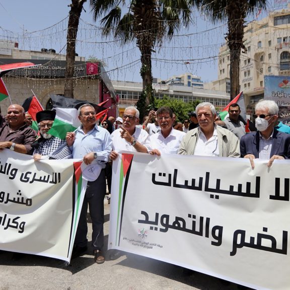 Palestinian demonstrations against sovereignty extension have had small turnouts