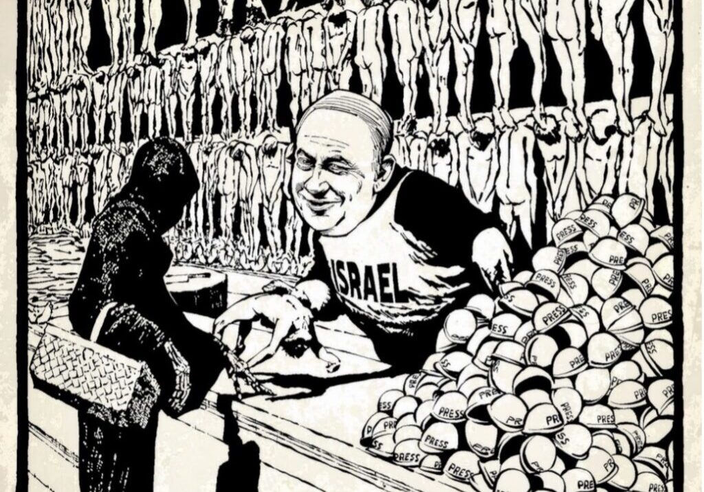 A Der Sturmer-like cartoon published in the Australasian Muslim Times