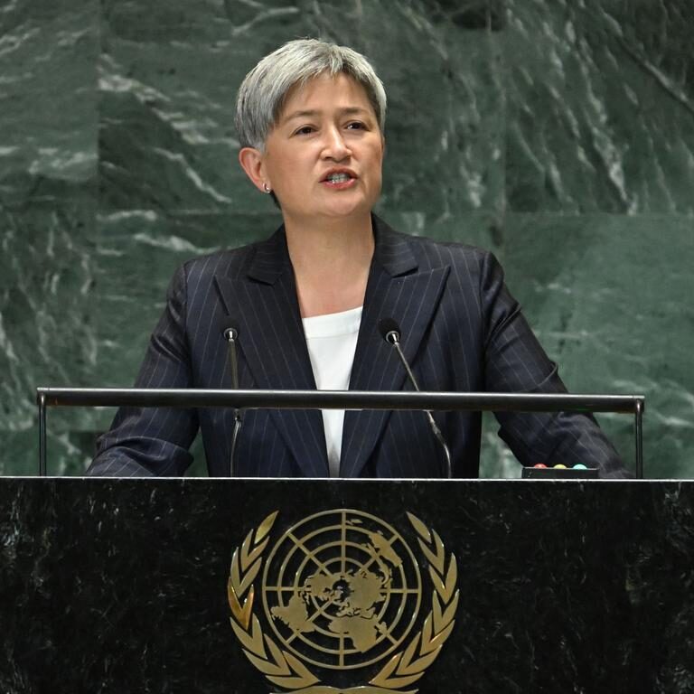 Foreign Minister Penny Wong continues to admit various UN resolutions are fundamentally flawed, but then vote for them anyway (Image: UN)