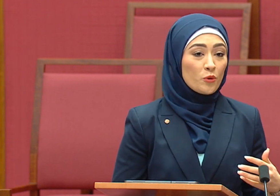 Former ALP Senator turned independent Fatima Payman (Image: X)