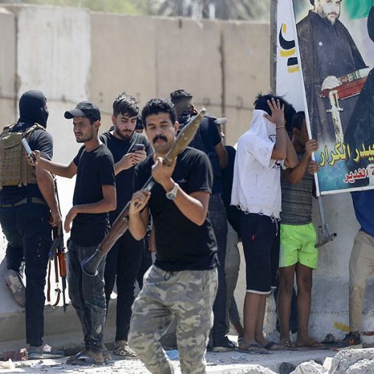 Supporters of Iraqi Shi’ite cleric Moqtada al-Sadr (Image: Twitter)