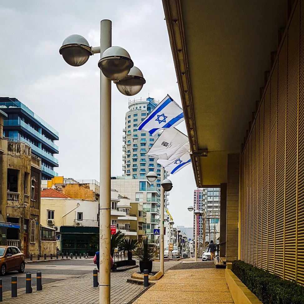All quiet: Tel Aviv's Hayarkon St the morning after the missile attack.
