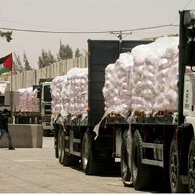 Delivering aid to Gaza