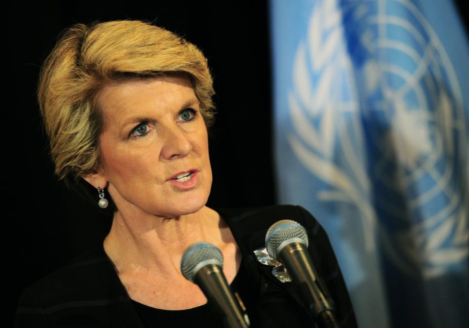 Foreign Affairs Minister Julie Bishop is a true supporter of peace in the Middle East