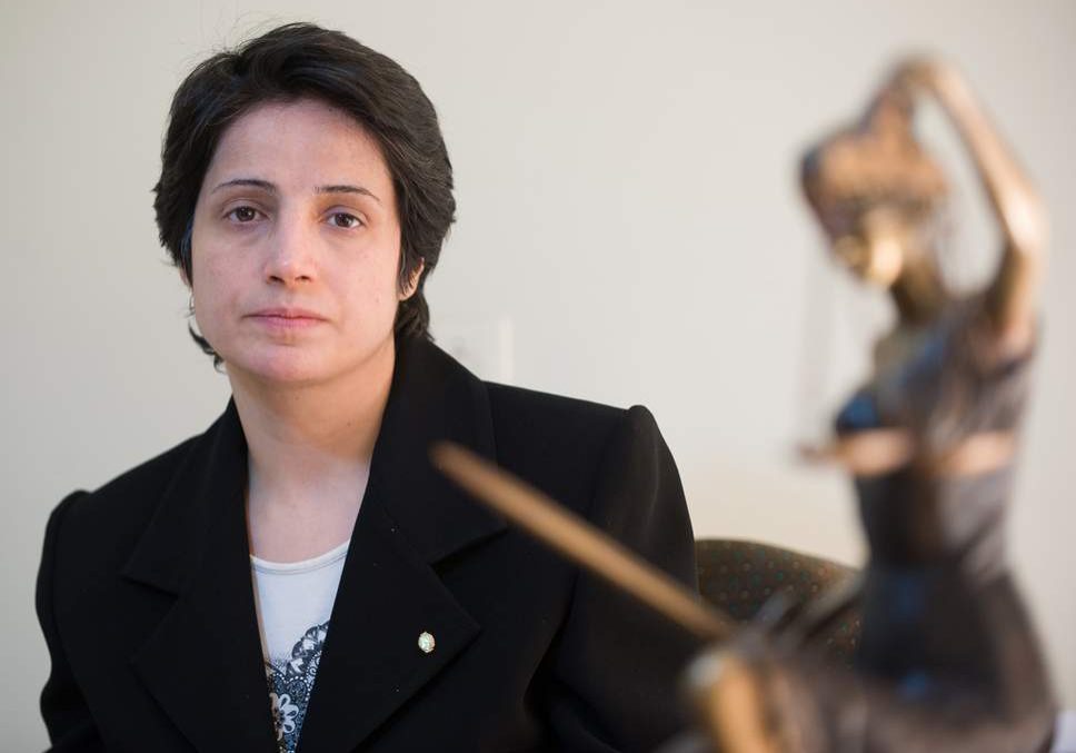 Nasrin Sotoudeh, an Iranian Human Rights Lawyer recently sentenced to a 33 year prison term and 148 lashes
