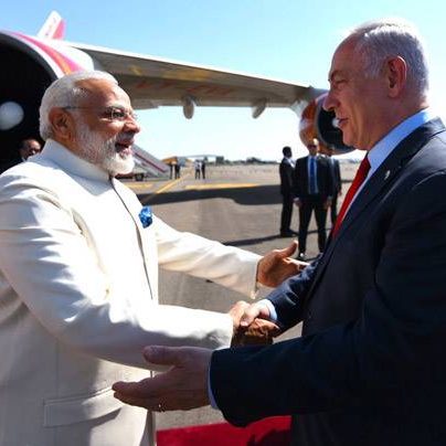 Netanyahu welcomes Modi in Hindi as he arrives in Israel for historic visit