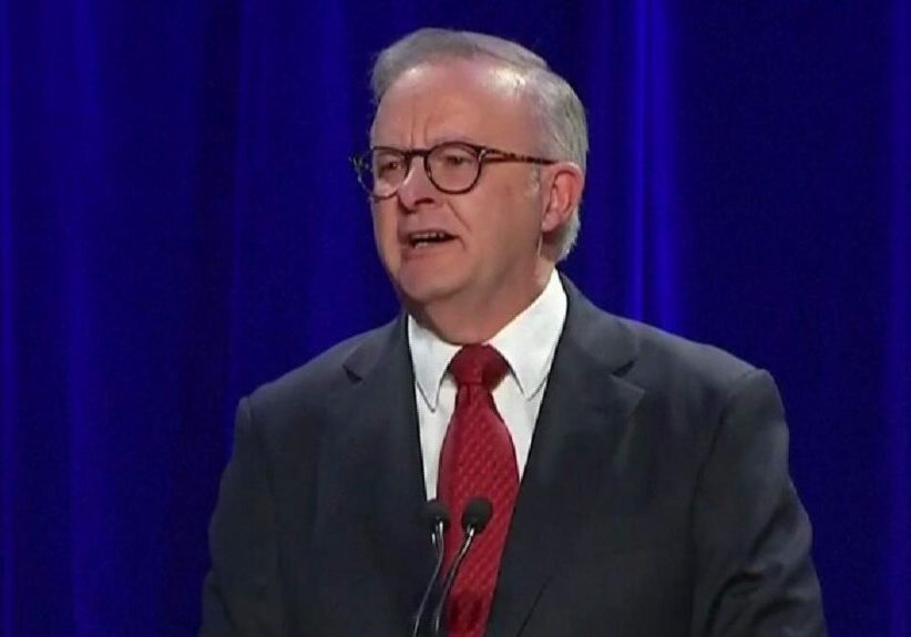 Victorious Australian  Prime Minister Anthony Albanese (Screenshot)