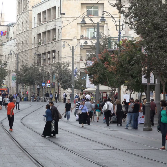 Jaffa Street in central Jerusalem
