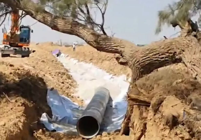 A new water pipeline for Gaza is underway