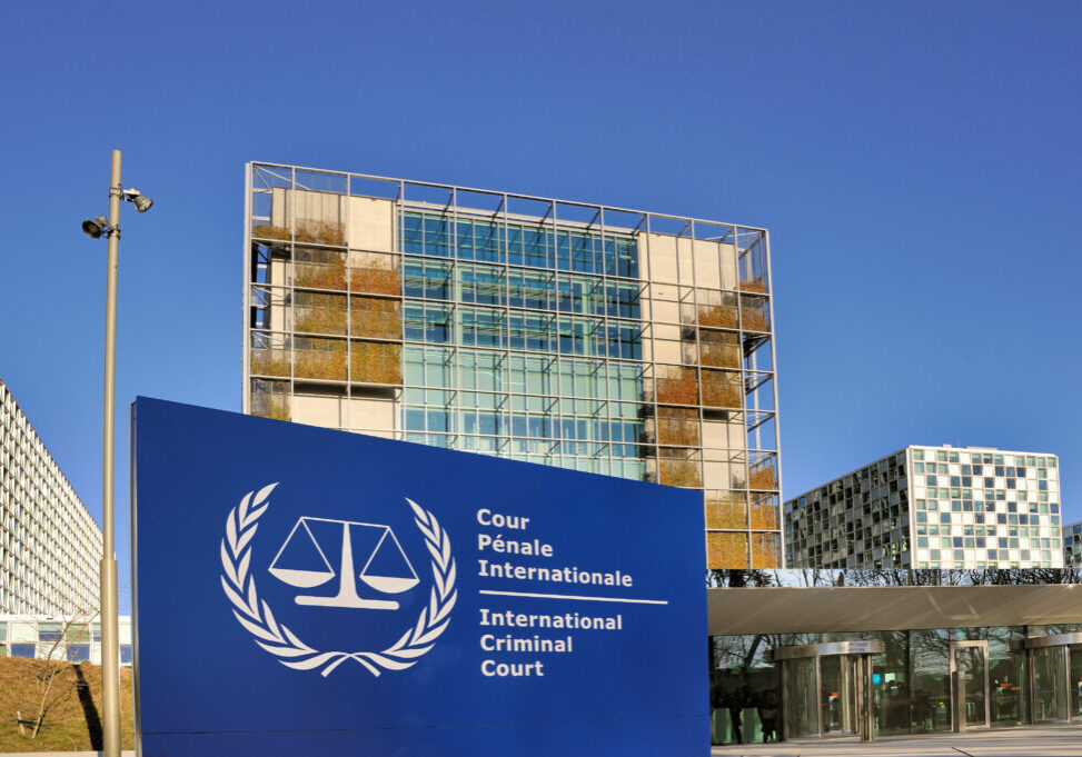 The International Criminal Court entrance at The Hague, Netherlands (Image: Shutterstock)
