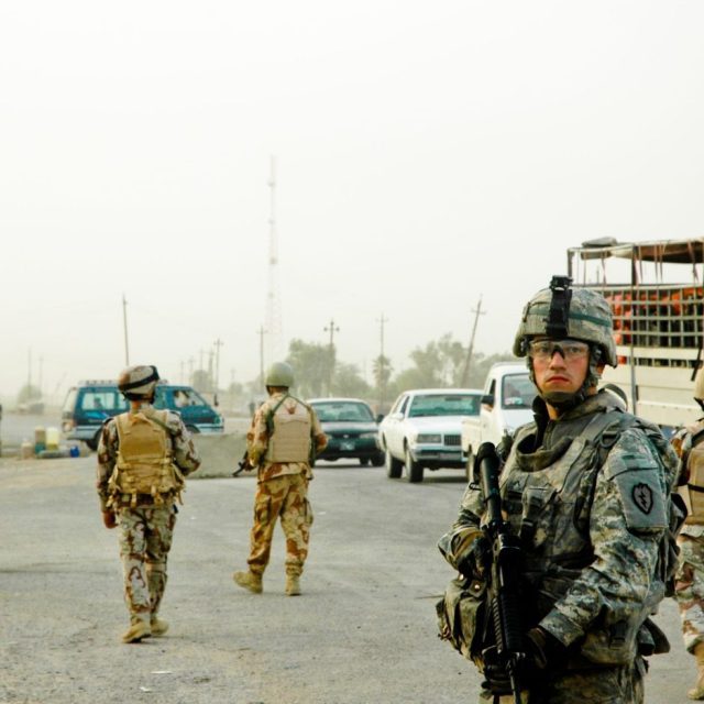 US Army soldiers from the 25th Infantry Division conducting a patrol in Taji, Iraq (Image: Shutterstock)