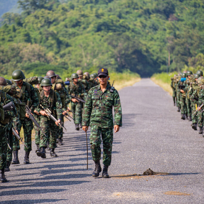 Thai army on patrol: Military power alone may not be enough to quell the Malay Muslim rebellion in the south (Image: Valentino Snap/ Shutterstock)