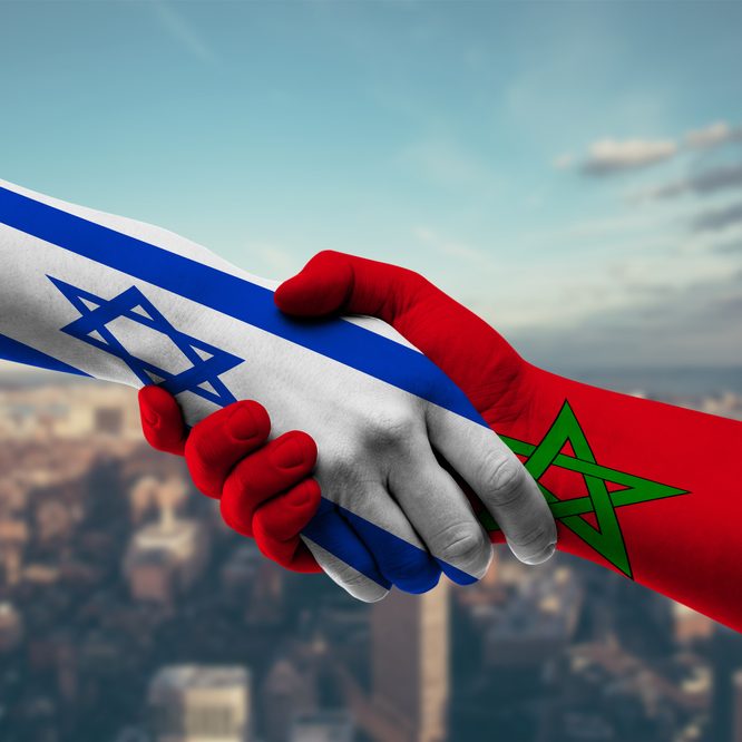 Shaking,Hands,Israel,And,Morocco