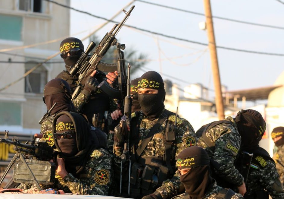 Palestinian Islamic Jihad fighters on parade in Gaza (Image: Shutterstock)