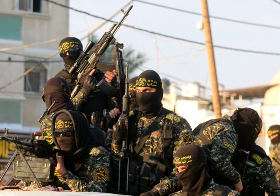 Members of Saraya al-Quds, the military wing of Palestinian Islamic Jihad, out for a parade in Gaza City (Image: Anas Mohammed/ Shutterstock)
