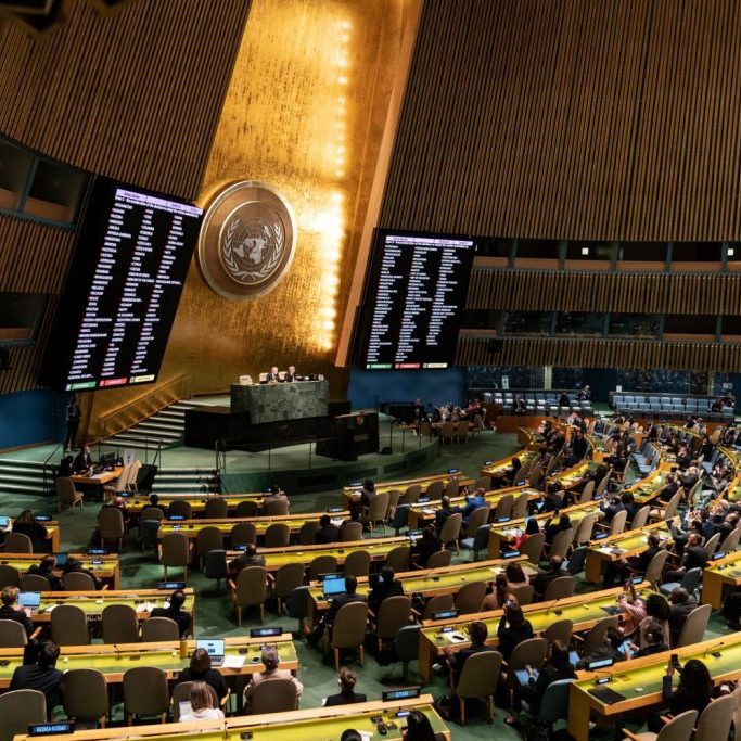 The UN General Assembly has a “tradition” of passing up to 22 one-sided resolutions condemning Israel every year – much more than the rest of the world combined (Image: Shutterstock)