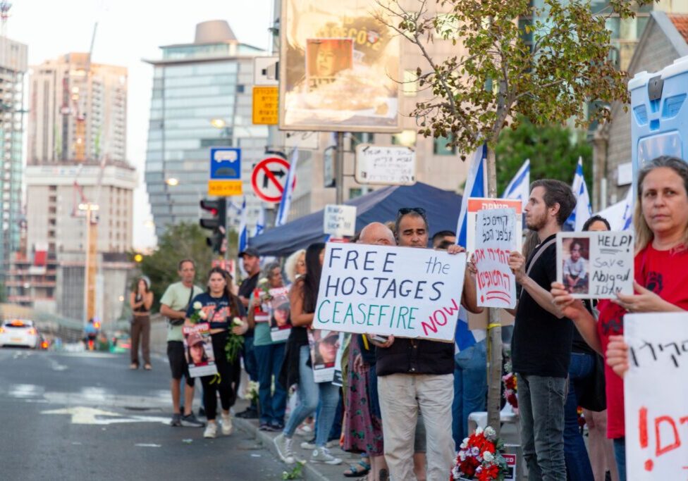 Protesters in Tel Aviv calling for a ceasefire (Image: Shutterstock)