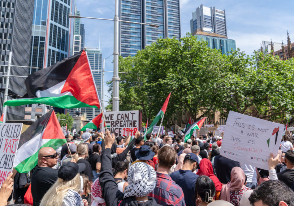 Palestinian solidarity rally in Sydney, October 2023 (Image: Shutterstock)