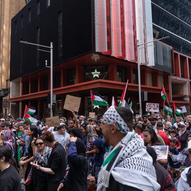 Pro-Palestinian rally in Sydney, October 21, 2023 (source: Steve Tritton)