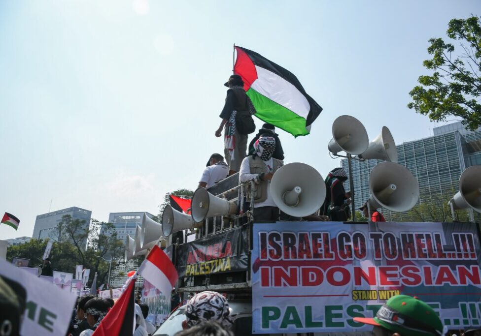 Anti-Israel sentiments dominate the streets of Jakarta (Image: Shutterstock)