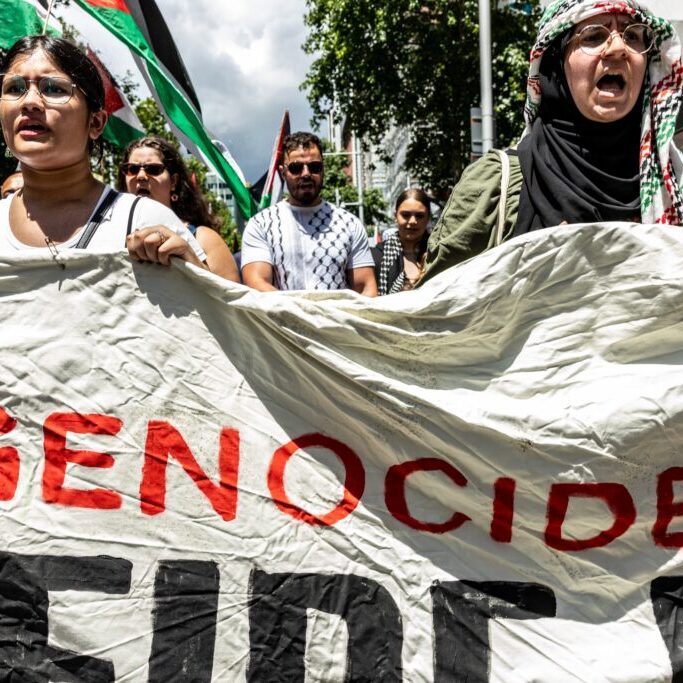 Protests on the streets of Auckland (Image: Rick Neves/ Shutterstock)