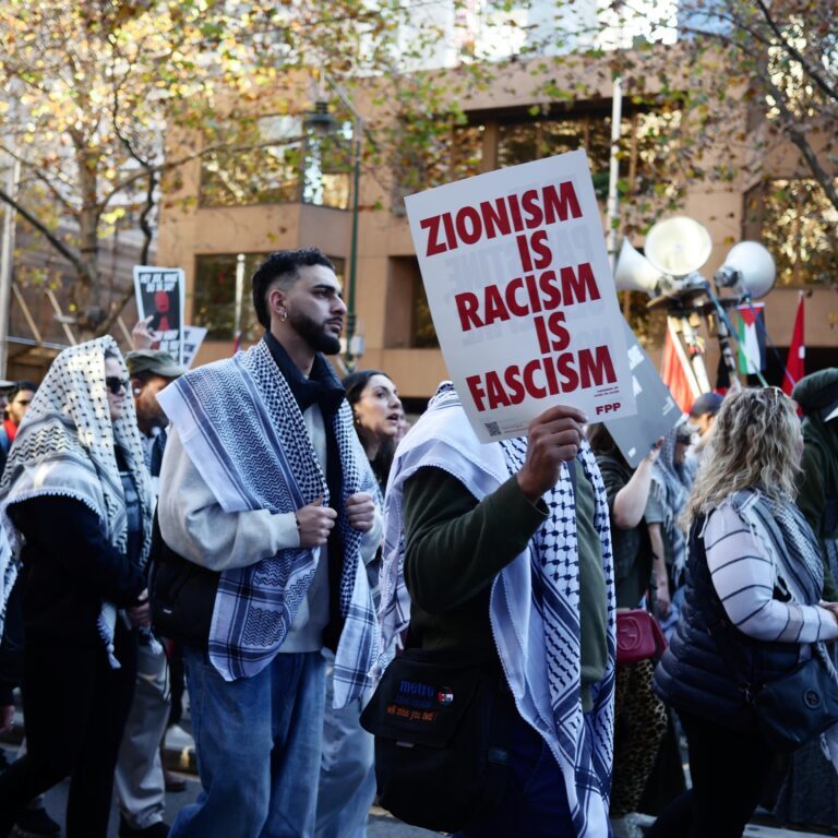 Protesters in Melbourne (Image: Marius Amerio-Cox/ Shutterstock)