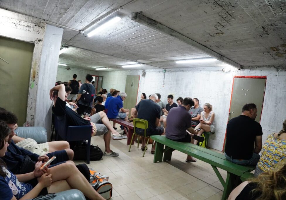 An older Israeli public bomb shelter. In newer housing, Israelis now have a fortified room inside their home (Image: Vladi Konov/ Shutterstock)