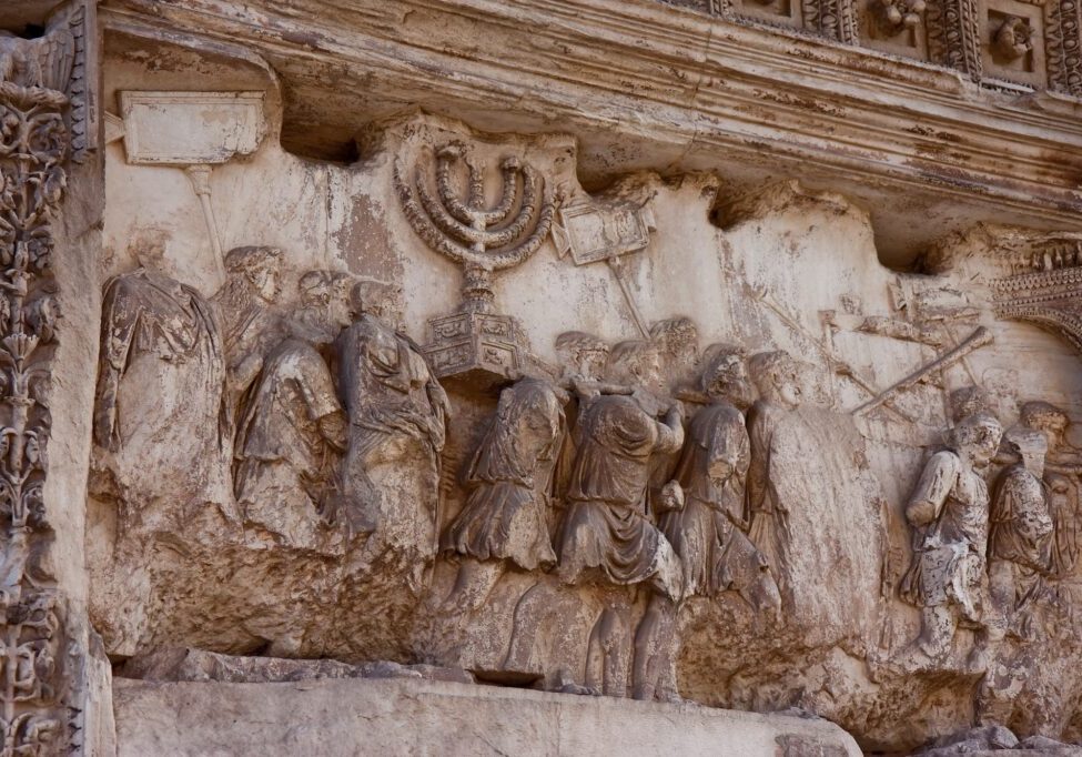 Fragment of the Arch of Titus in Rome, commemorating the Destruction (Image: Shutterstock)