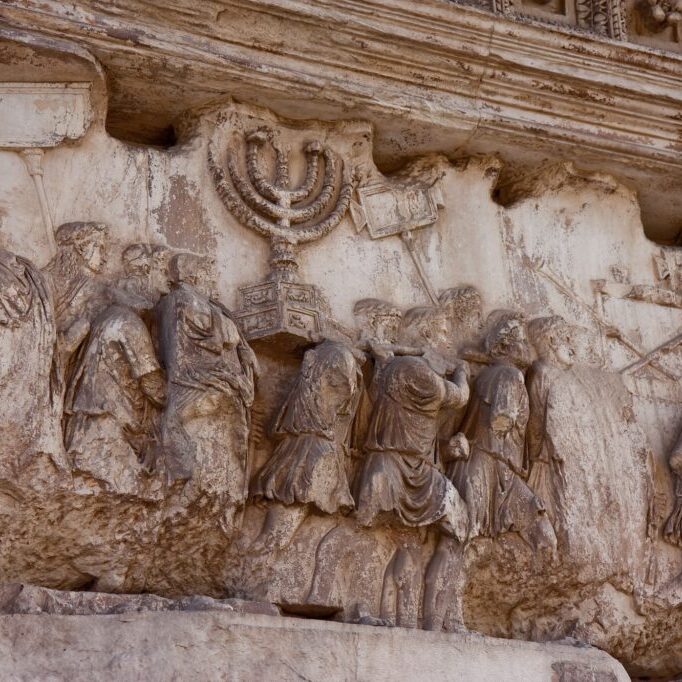 Fragment of the Arch of Titus in Rome, commemorating the Destruction (Image: Shutterstock)