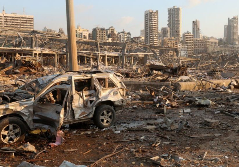 Skynews Lebanon Beirut Explosion Harbour 5058188